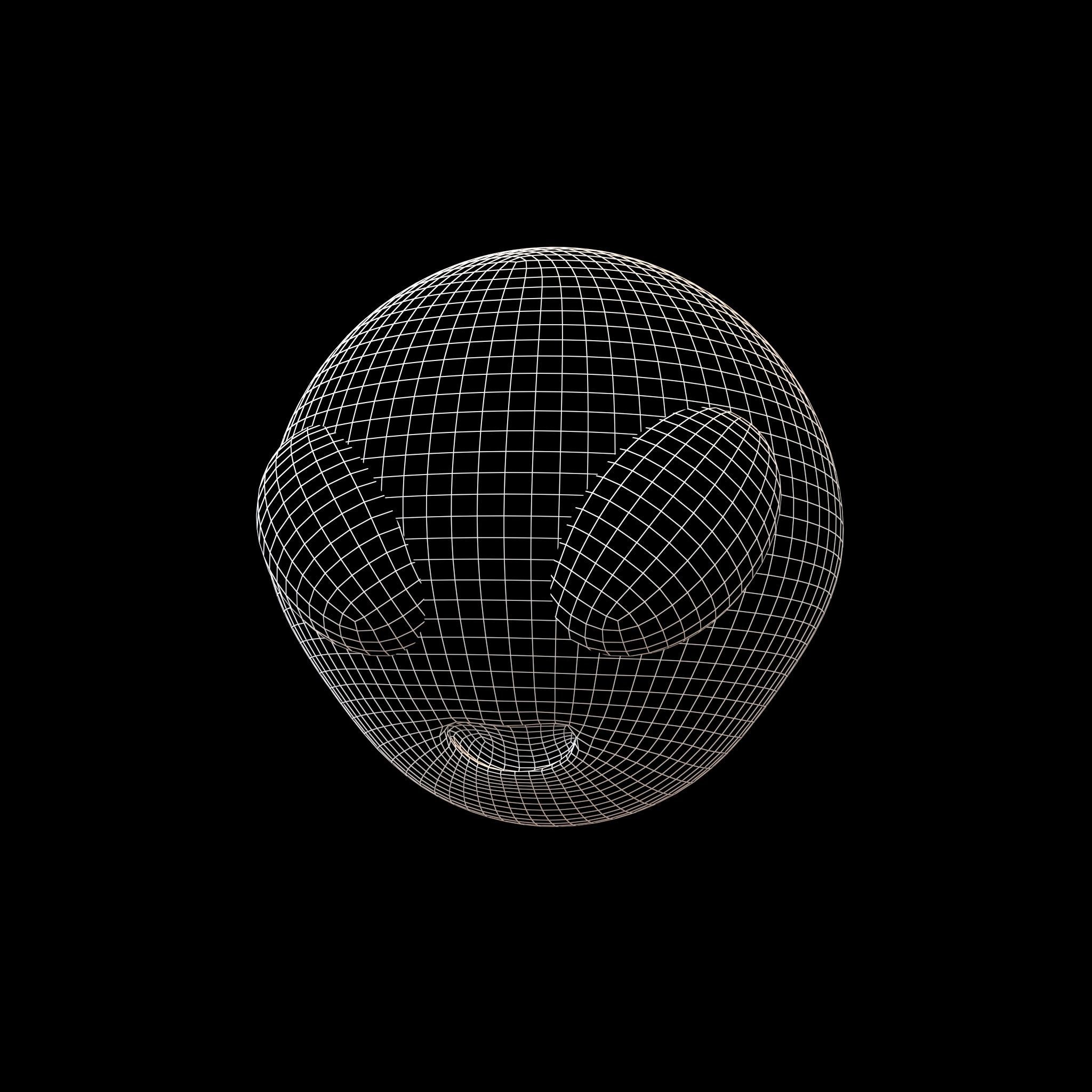 Alien Head v1 006 Low-poly 3D model_4