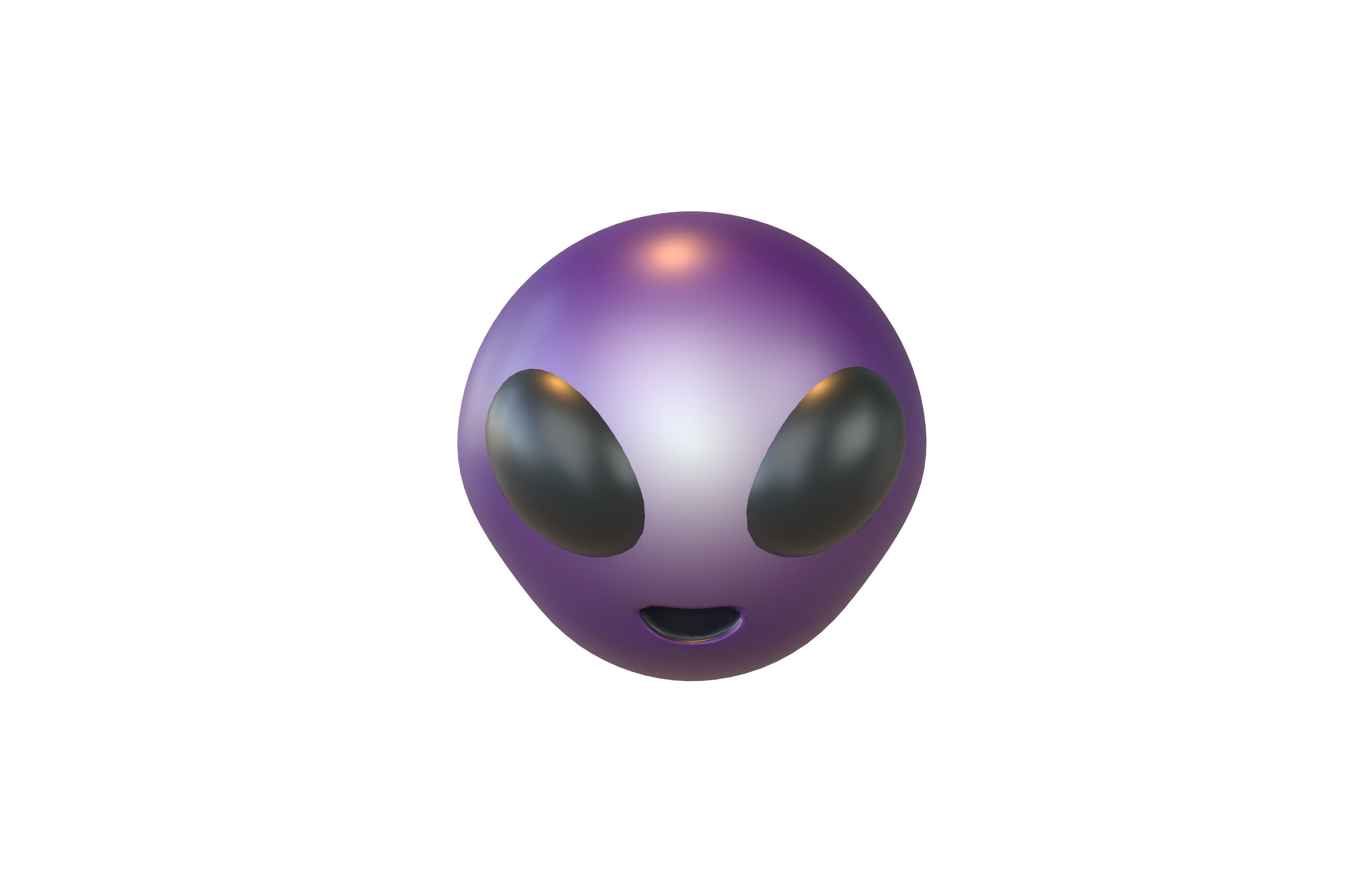Alien Head v1 006 Low-poly 3D model_1