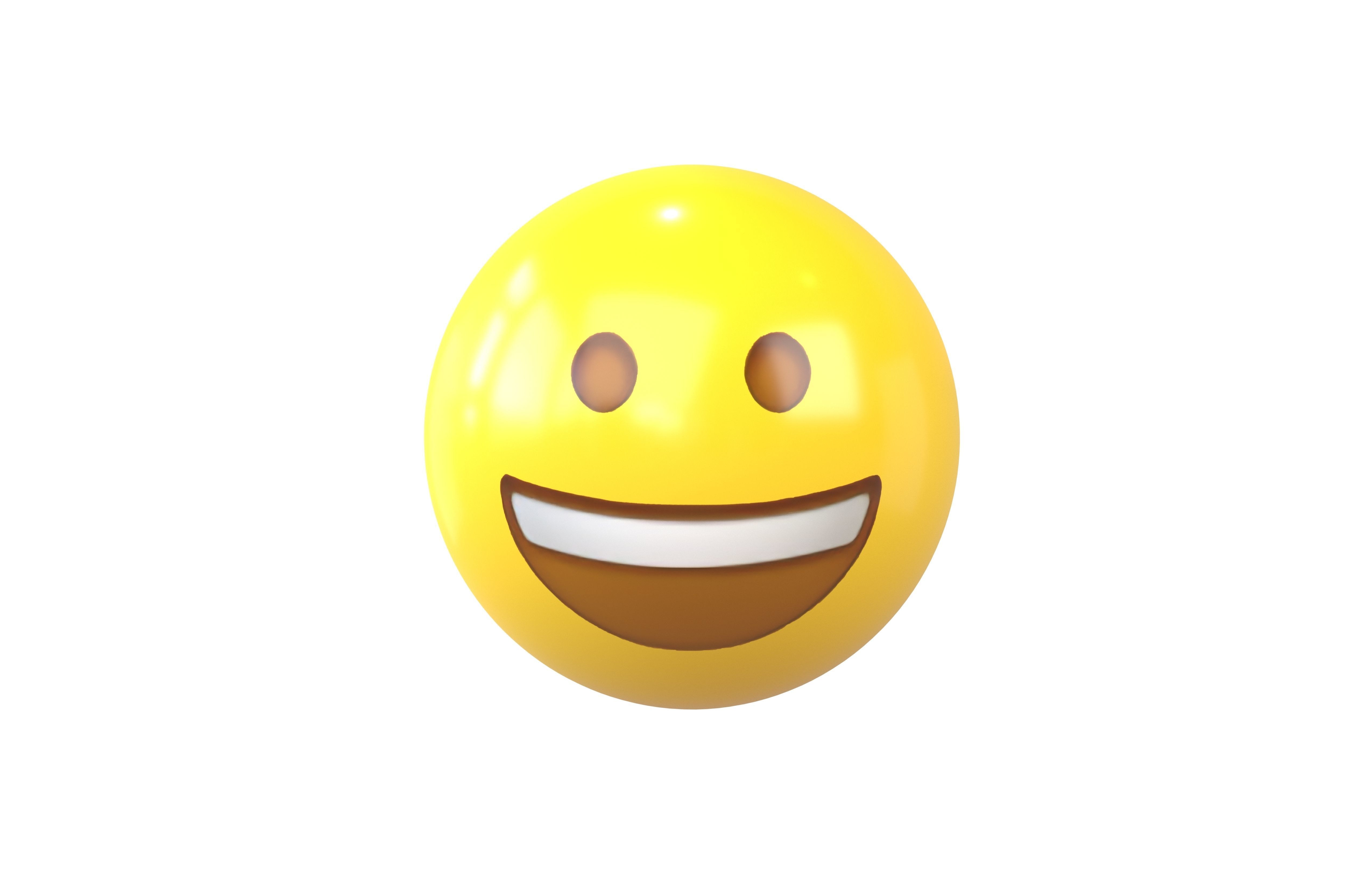 Grinning Face v2 001 Low-poly 3D model_1