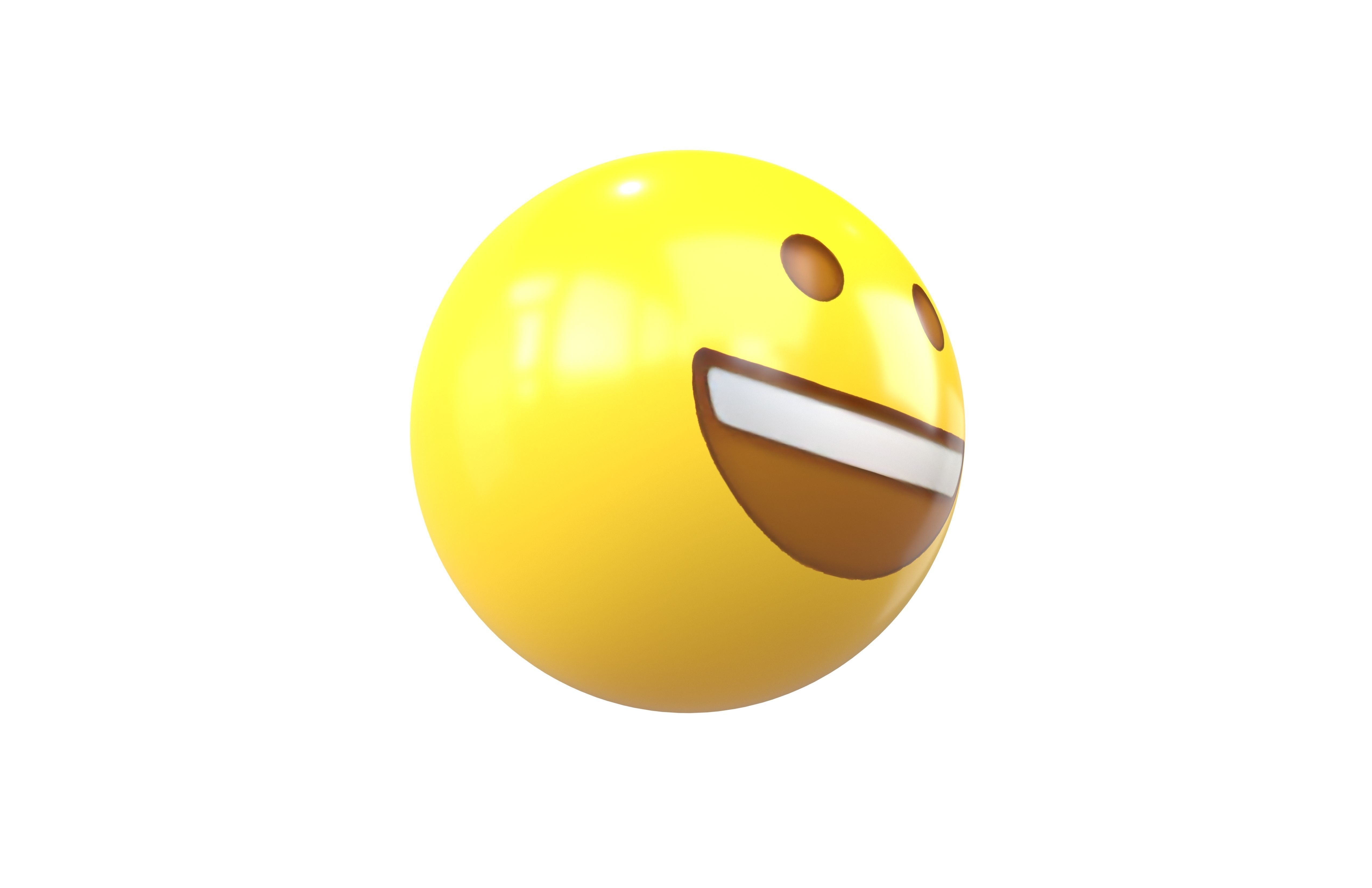 Grinning Face v2 001 Low-poly 3D model_3