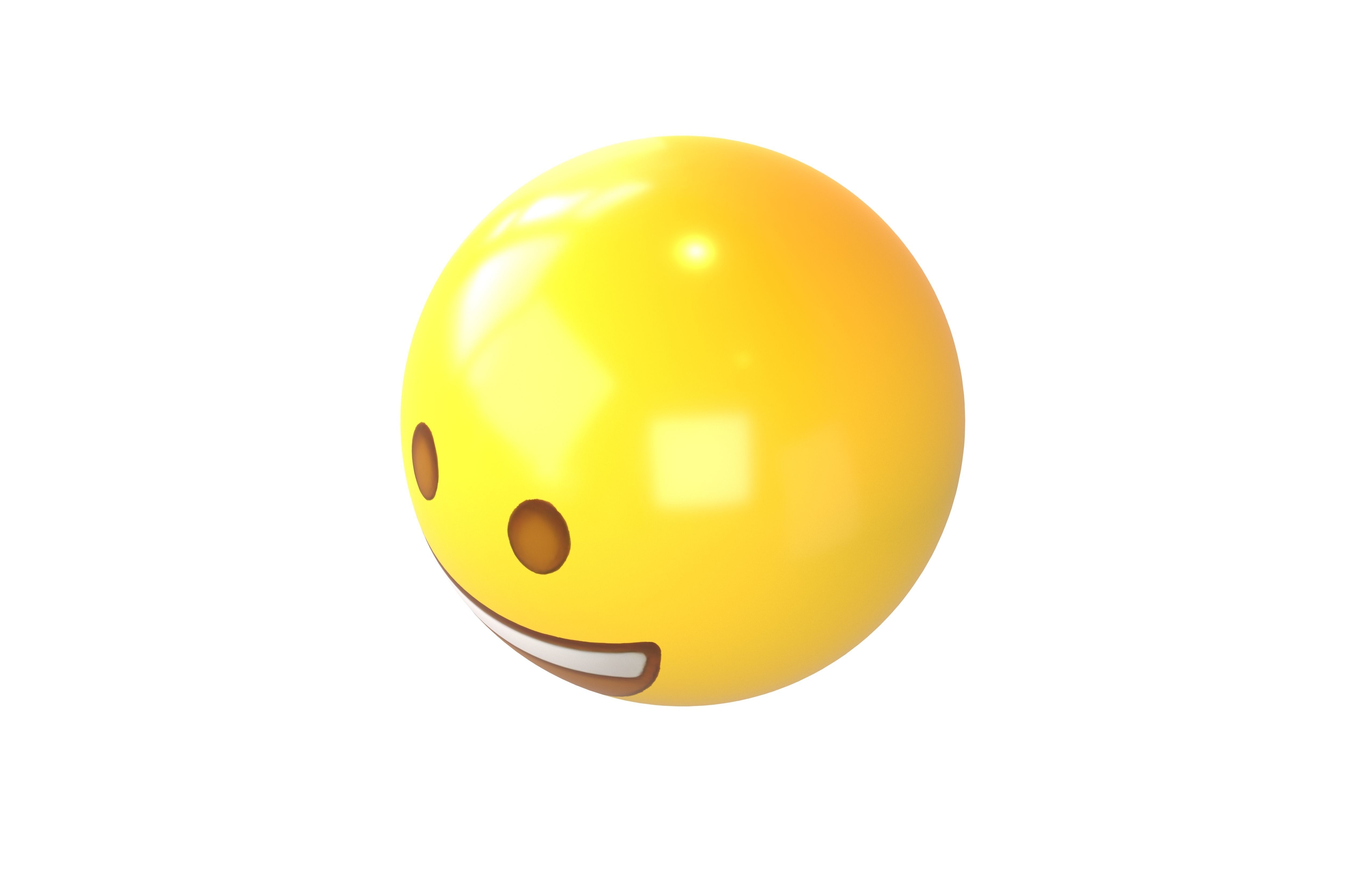 Grinning Face v2 001 Low-poly 3D model_2