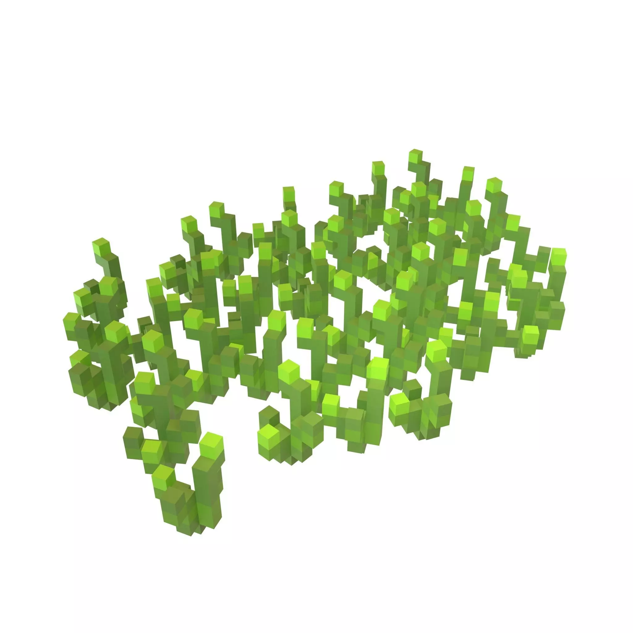 Voxel Group of Grass v3 001 Low-poly 3D model_0