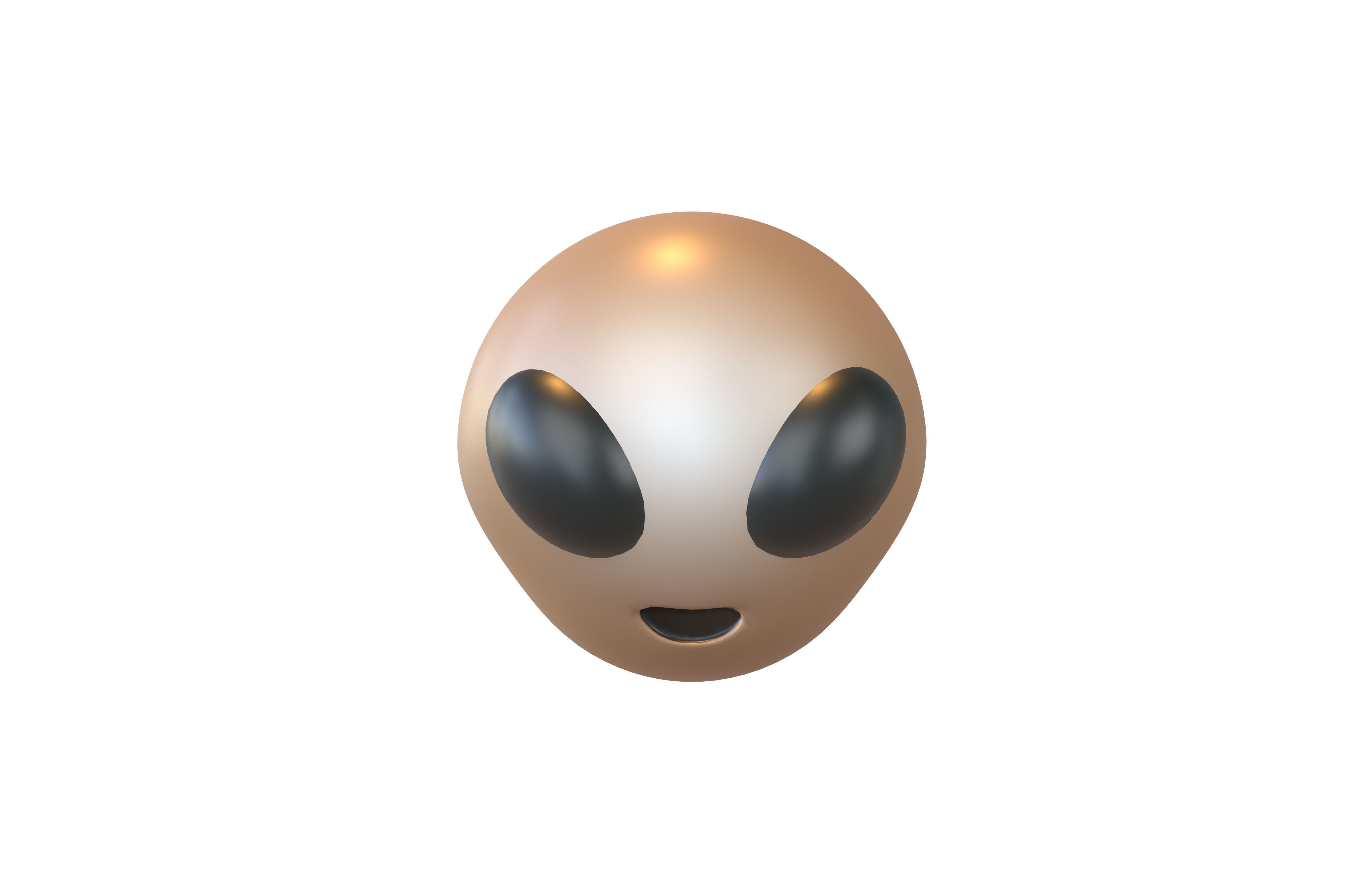 Alien Head v1 009 Low-poly 3D model_1