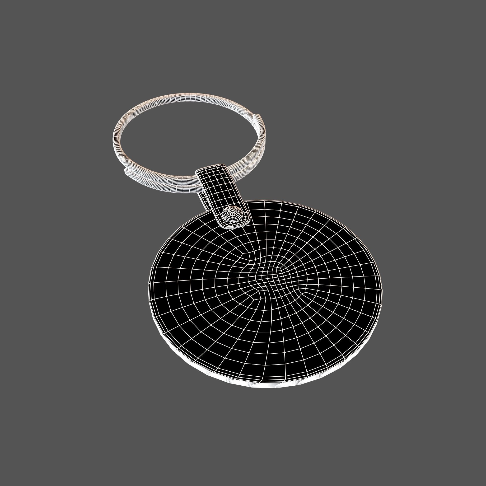Key Ring v3 001 Low-poly 3D model_4