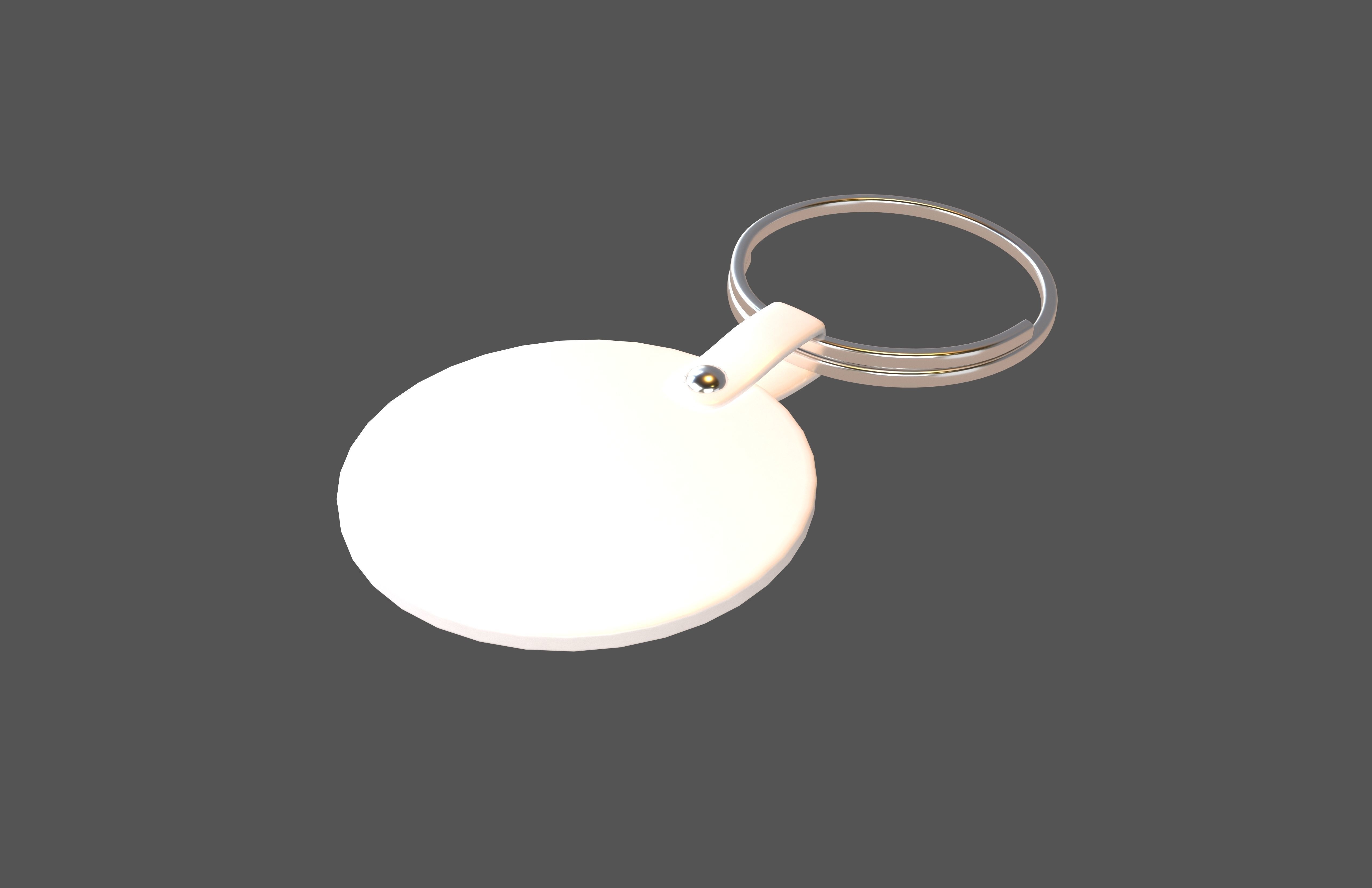 Key Ring v3 001 Low-poly 3D model_3