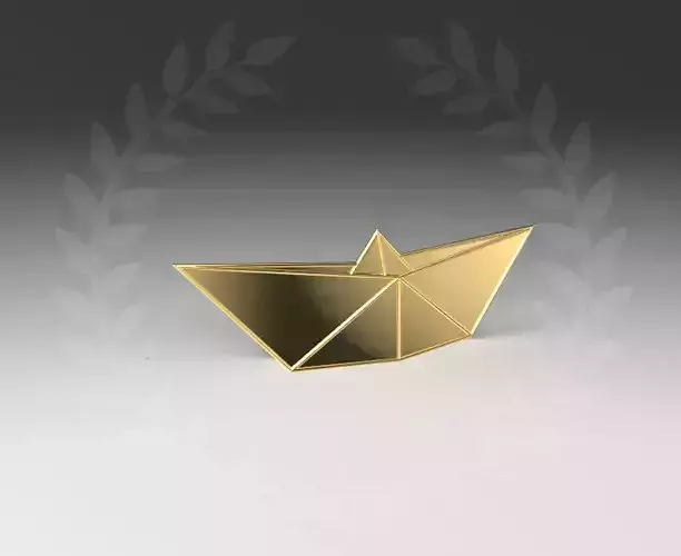 Flat Origami boat