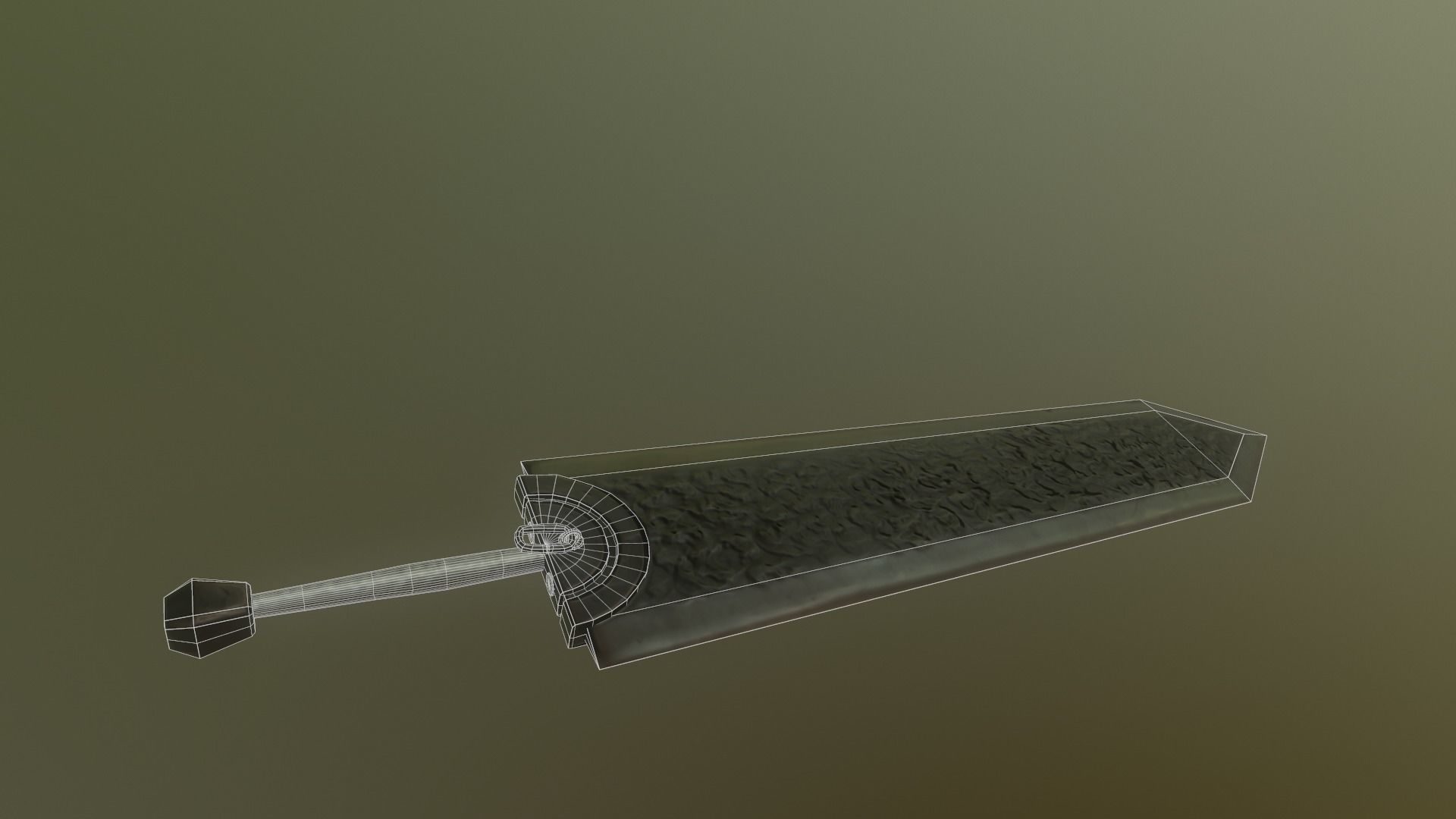 Lowpoly Stylized Berserk Dragonslayer Low-poly 3D model_2