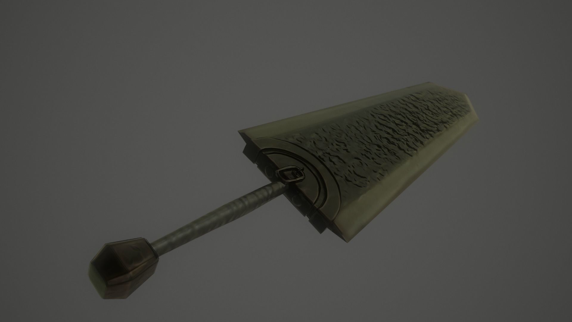 Lowpoly Stylized Berserk Dragonslayer Low-poly 3D model_3