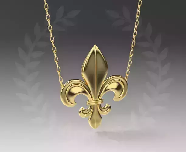 Fleur de Lis double hanger pendant 