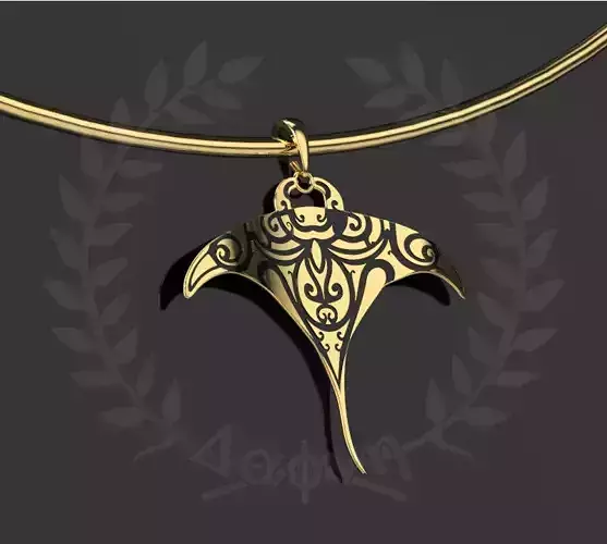 Manta Necklace Pendant