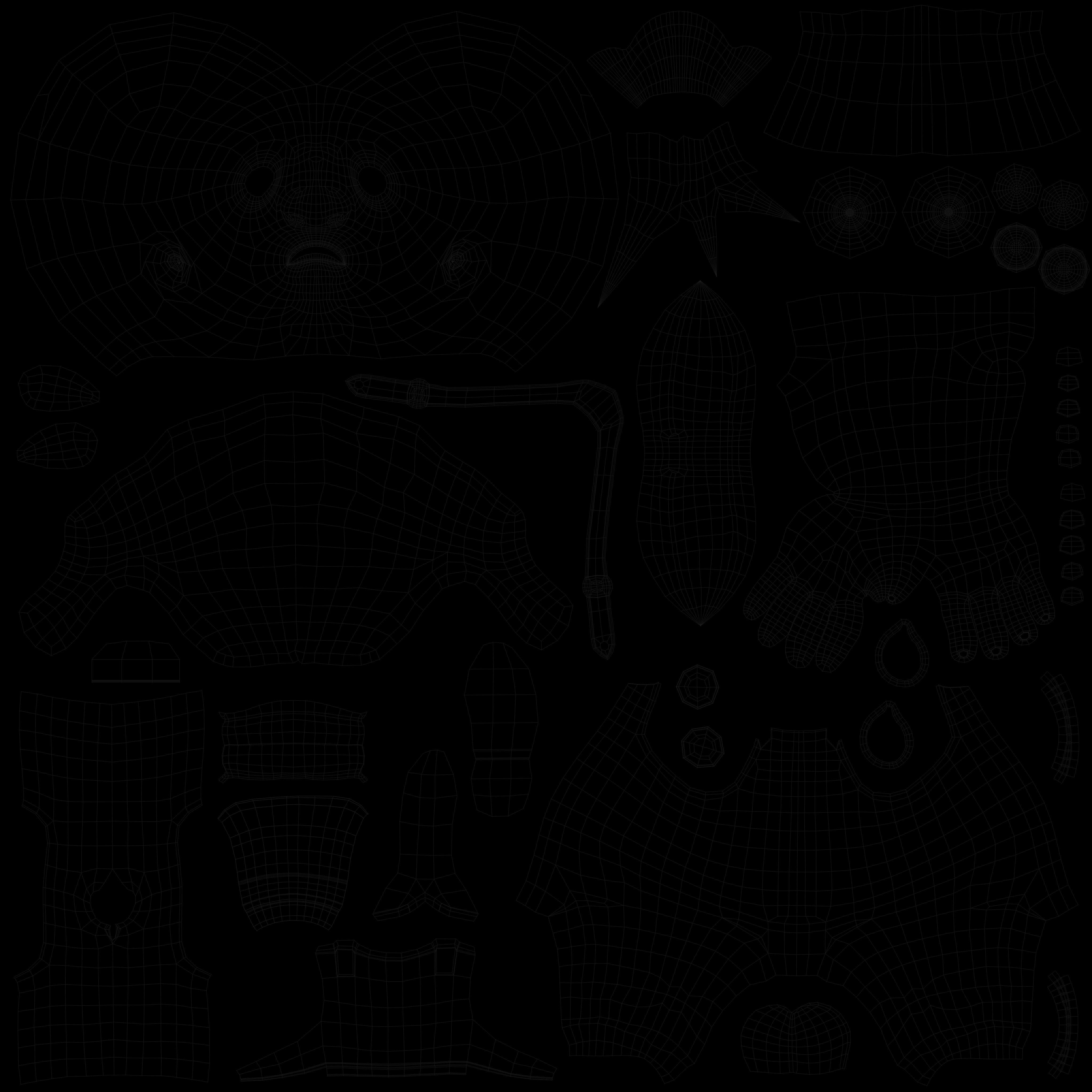 Farmer old man in overalls 3D model_12