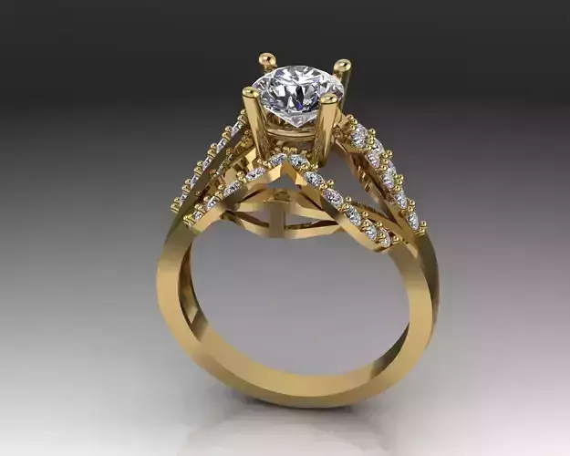 Classic diamond engagement ring