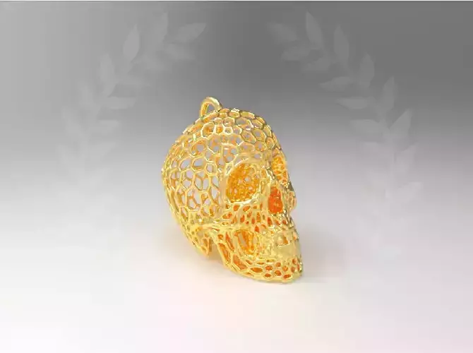 Voronoi Skull Pendant 