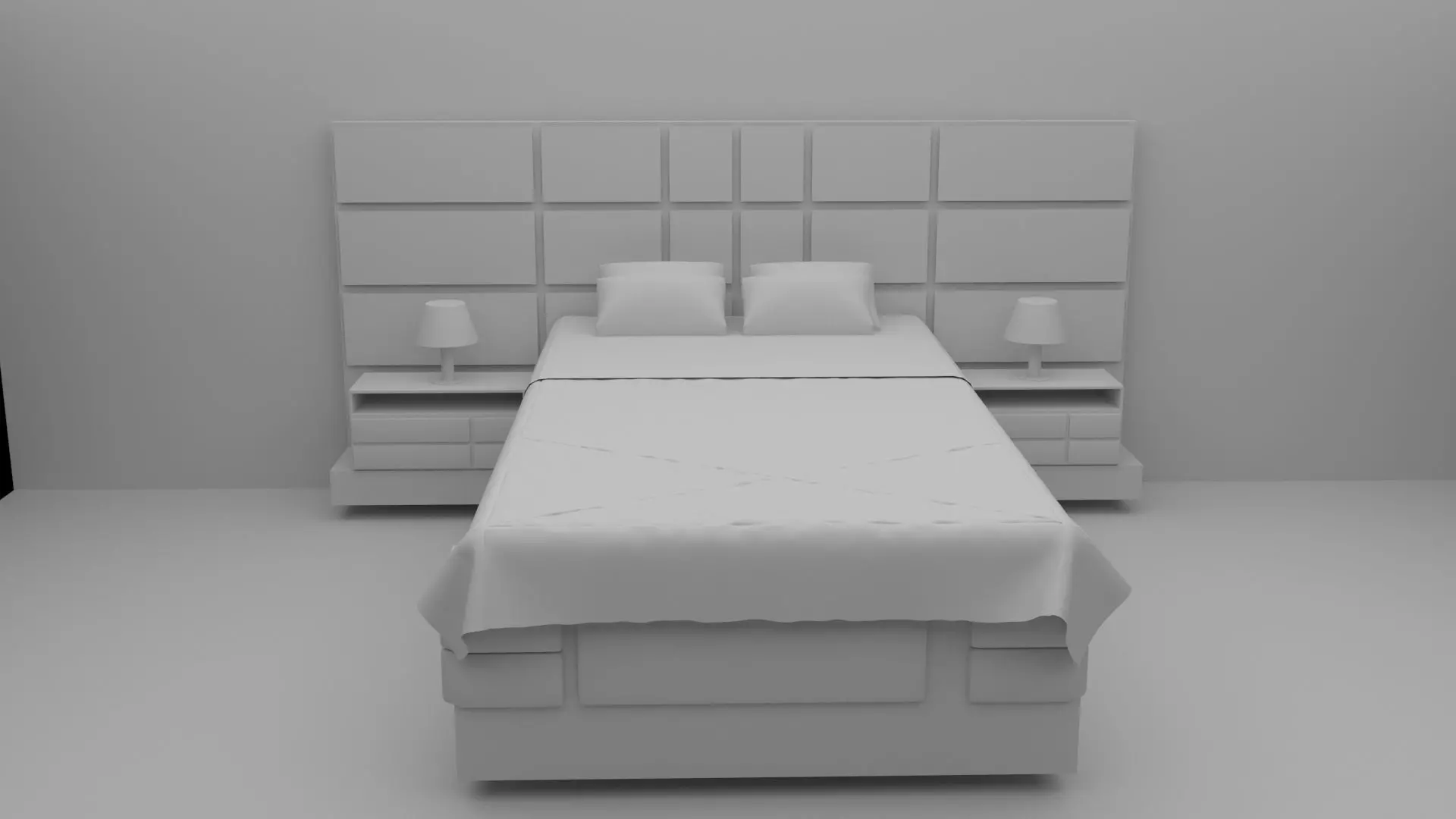 normal bed 3D model_0