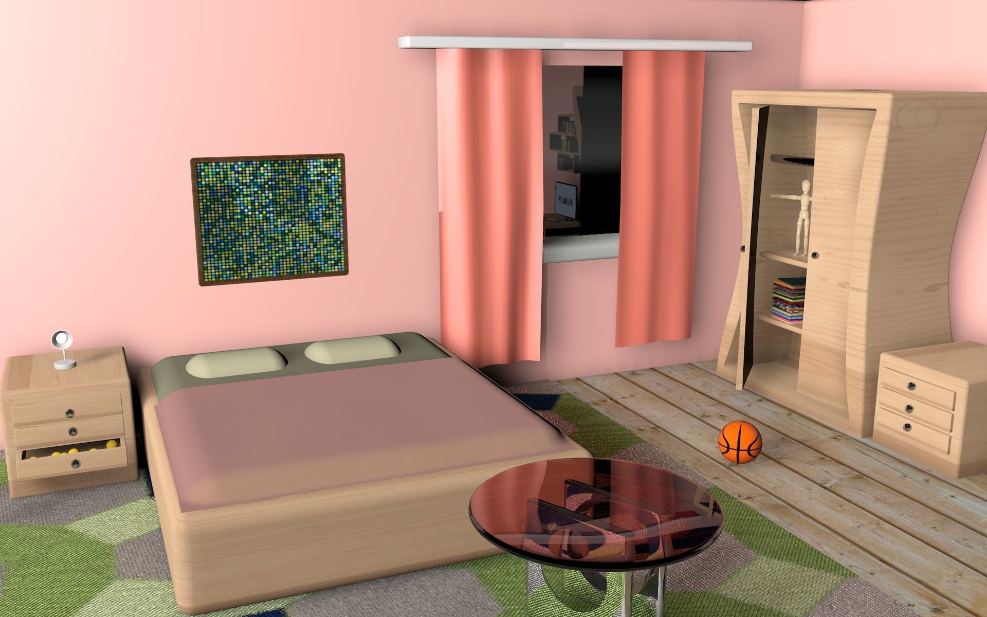 Miniature room model 3D model_3