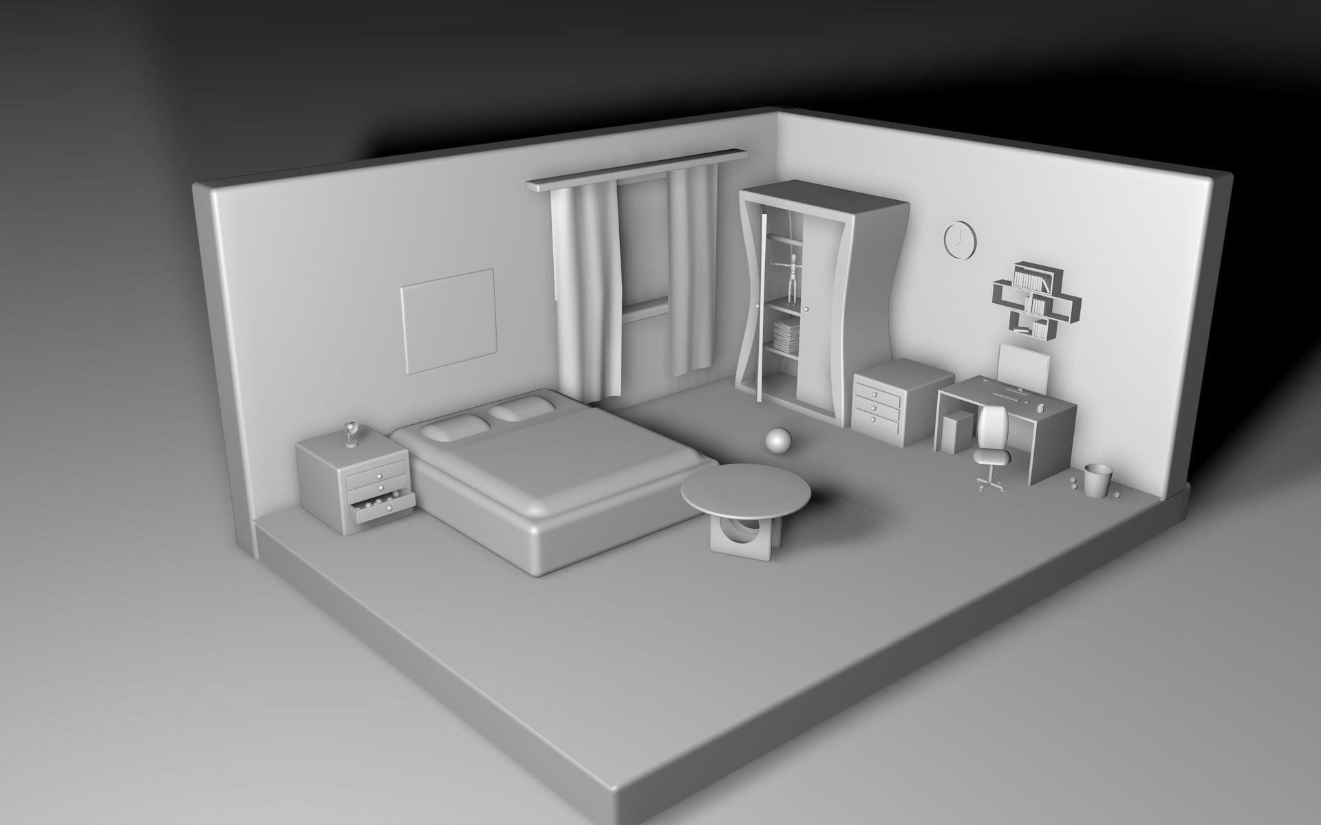Miniature room model 3D model_9