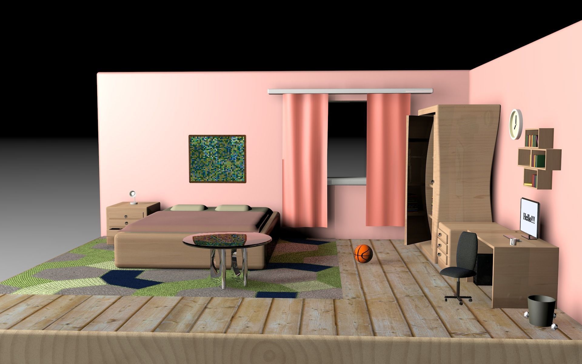 Miniature room model 3D model_2