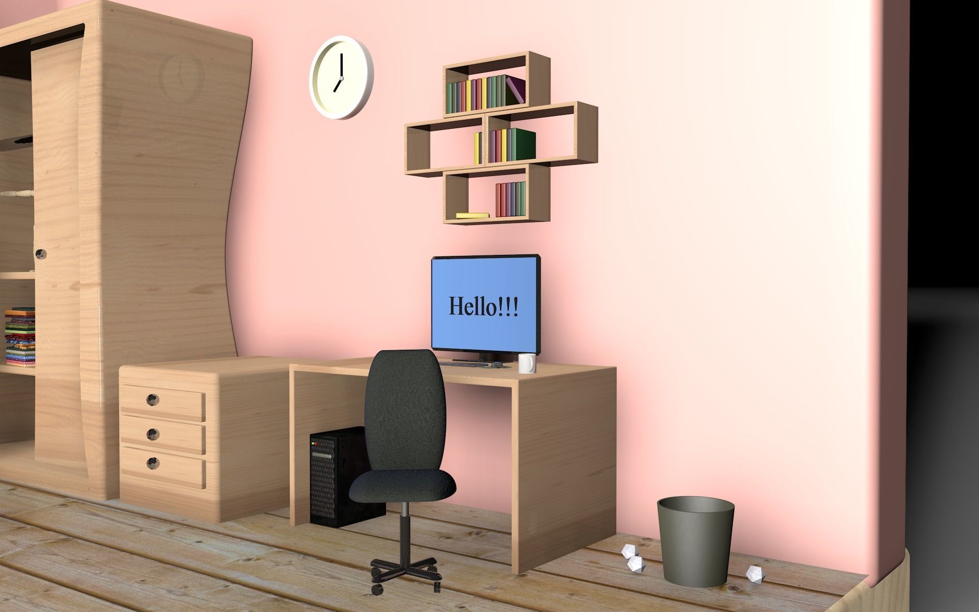 Miniature room model 3D model_5