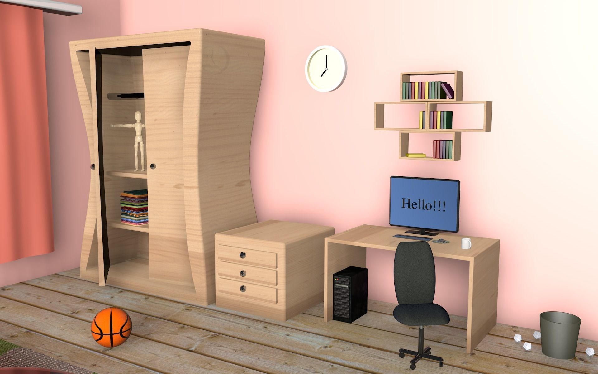 Miniature room model 3D model_4