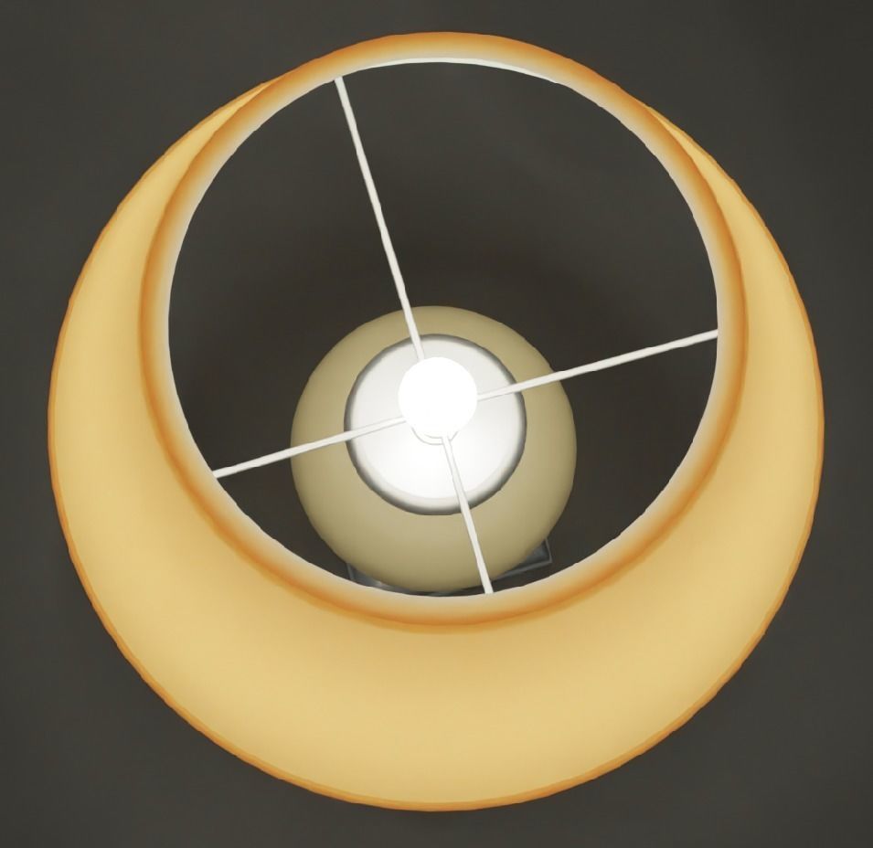 Antique Table Lamp 3D model_2