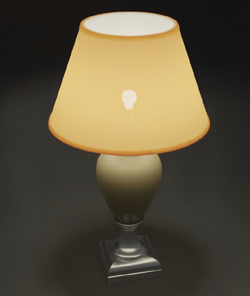 Antique Table Lamp 3D model_1