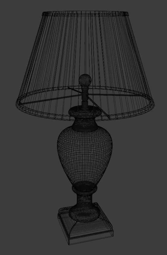 Antique Table Lamp 3D model_5