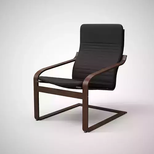 POANG armchair walnut dark