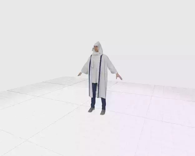 Clothed man 3d model made in marvelous designer test