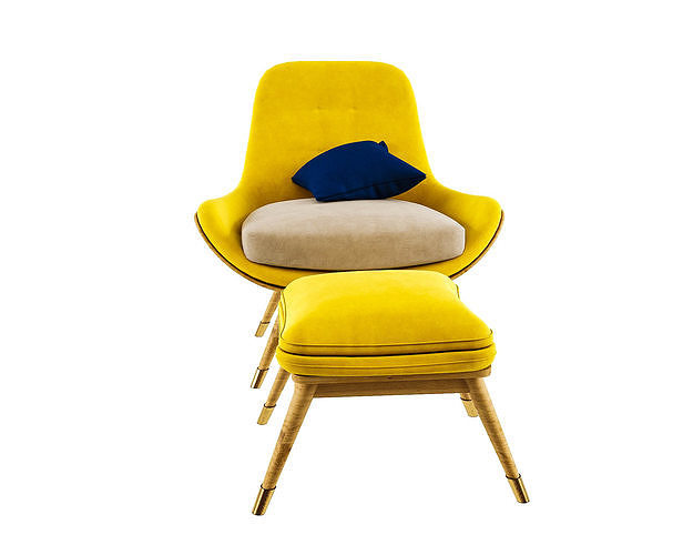 Dena Sessel chair - Modern Chair model 3D model 4