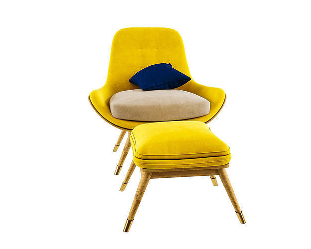 Dena Sessel chair - Modern Chair model 3D model 5