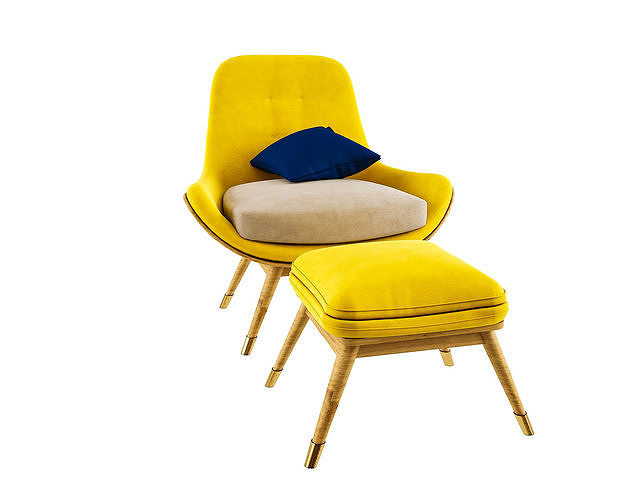 Dena Sessel chair - Modern Chair model 3D model 7