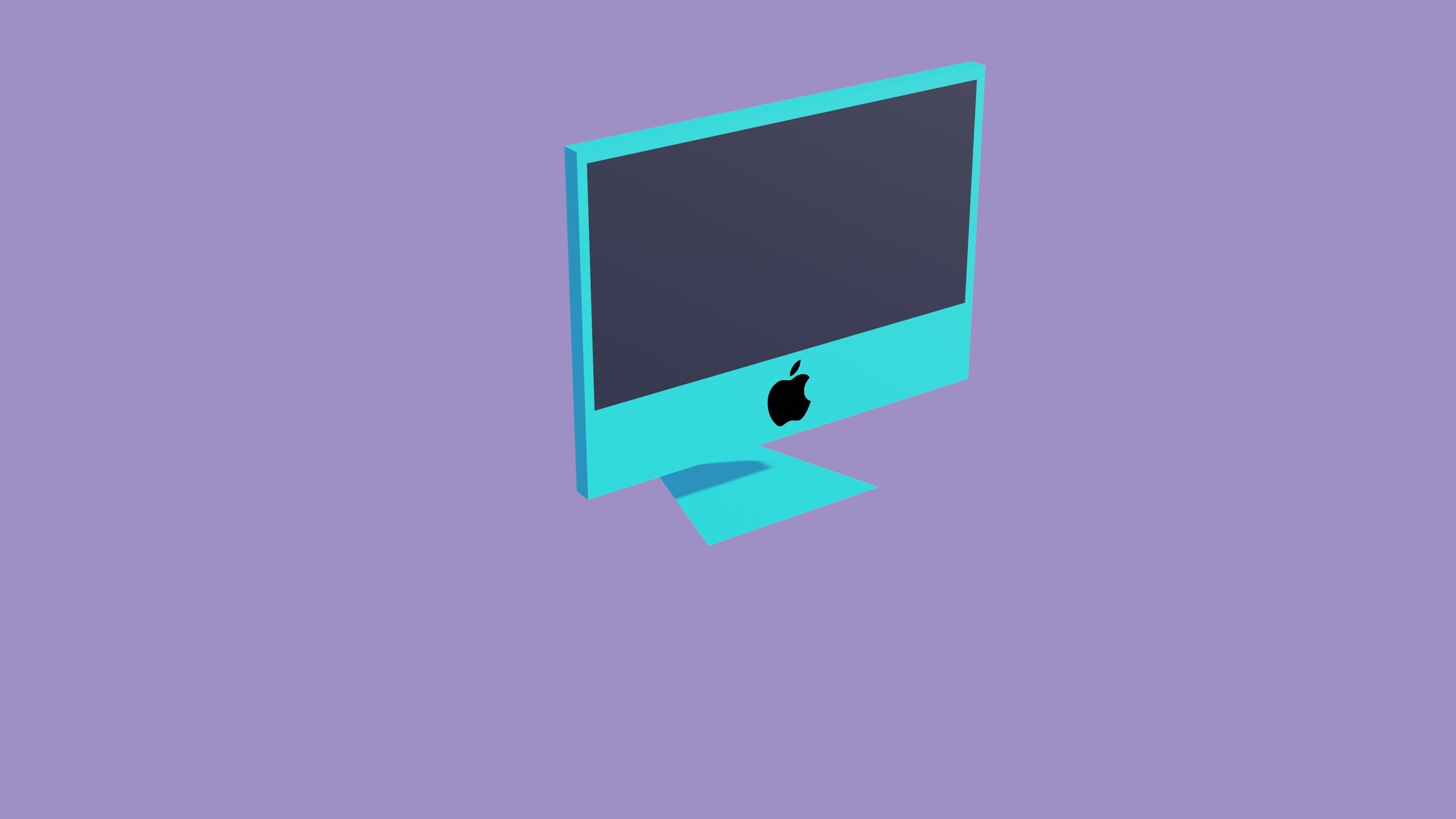 Apple iMac 3D model Low-poly 3D model_1