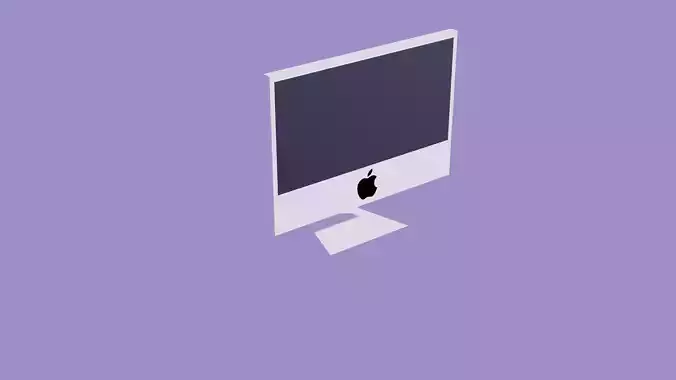 Apple iMac 3D model Low-poly 3D model