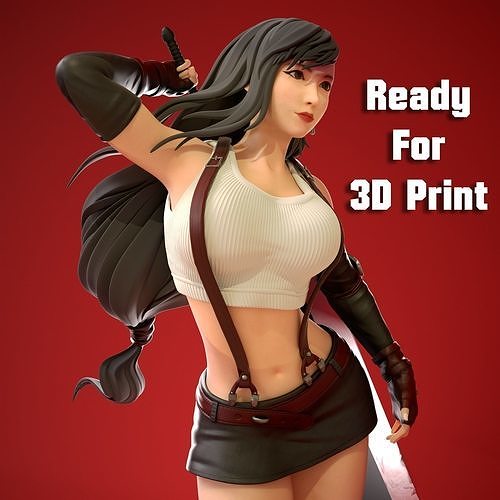 Tifa Lockhart - Final Fantasy VII Remake Original statue 3D print model