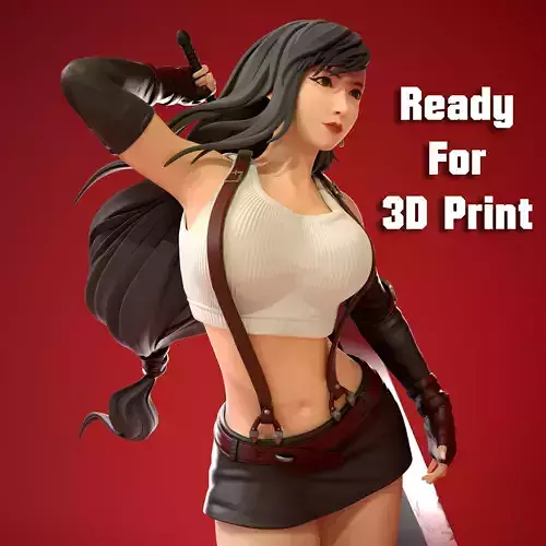Tifa Lockhart - Final Fantasy VII Remake Original statue 3D print model