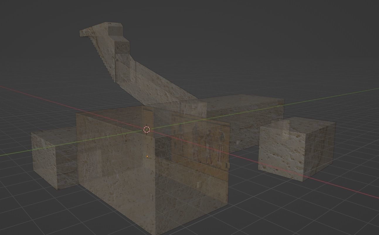 The tomb of Tutankhamun Low-poly 3D model_13