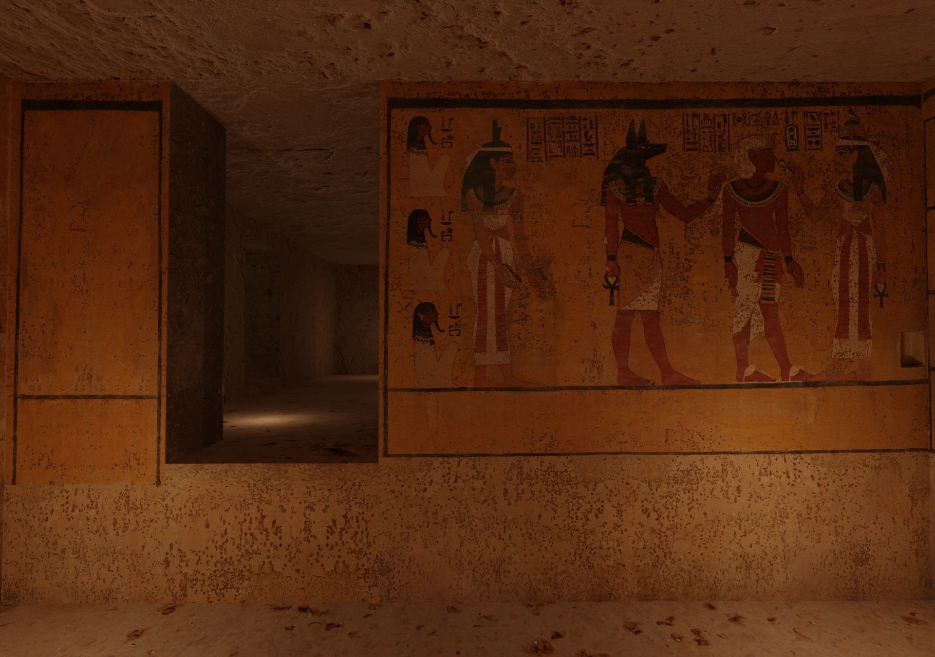 The tomb of Tutankhamun Low-poly 3D model_6