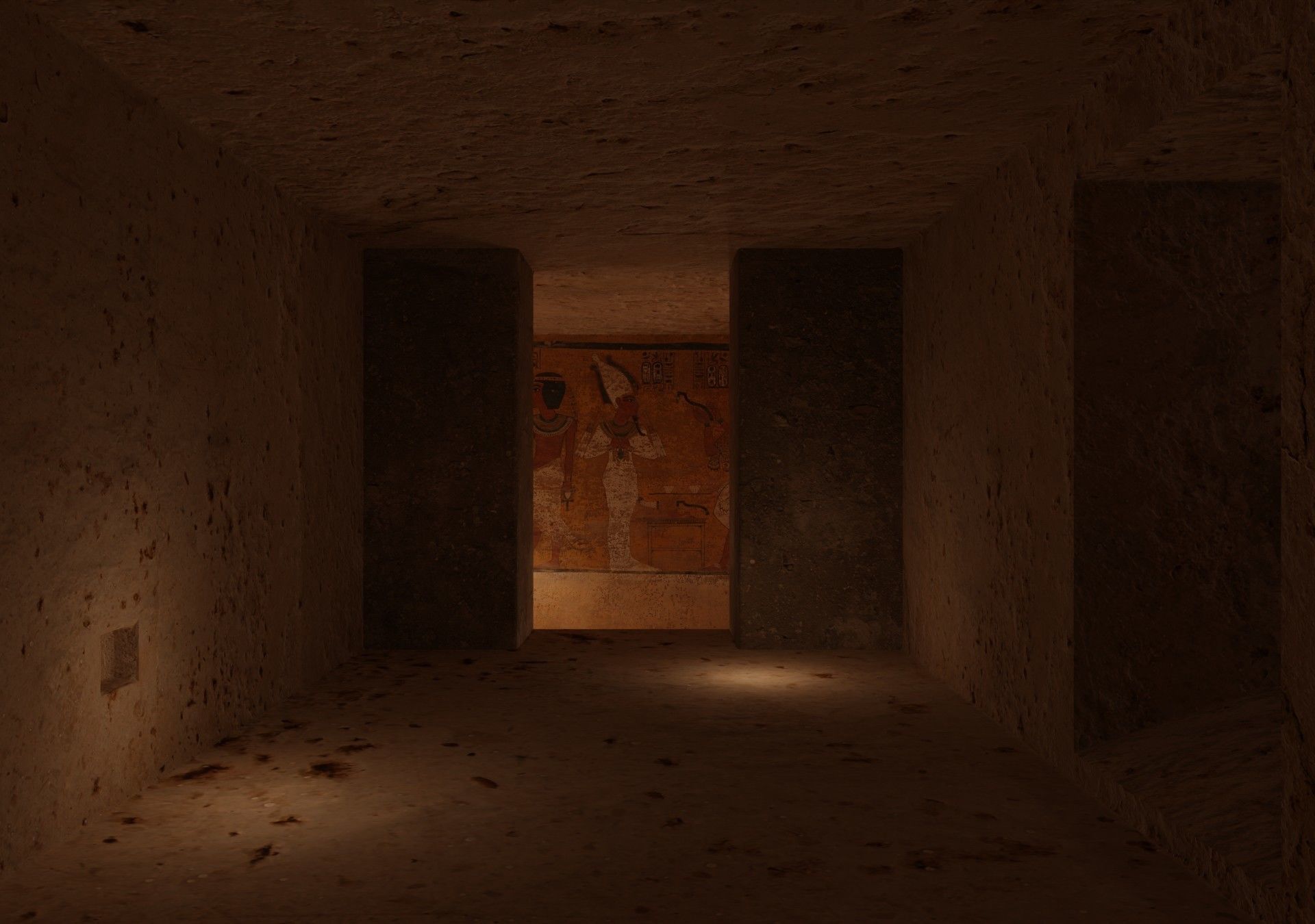 The tomb of Tutankhamun Low-poly 3D model_3