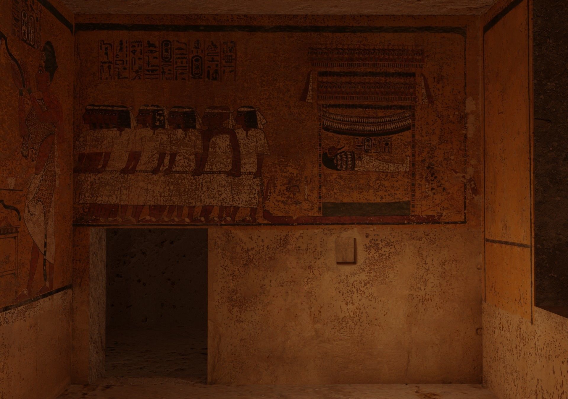 The tomb of Tutankhamun Low-poly 3D model_7