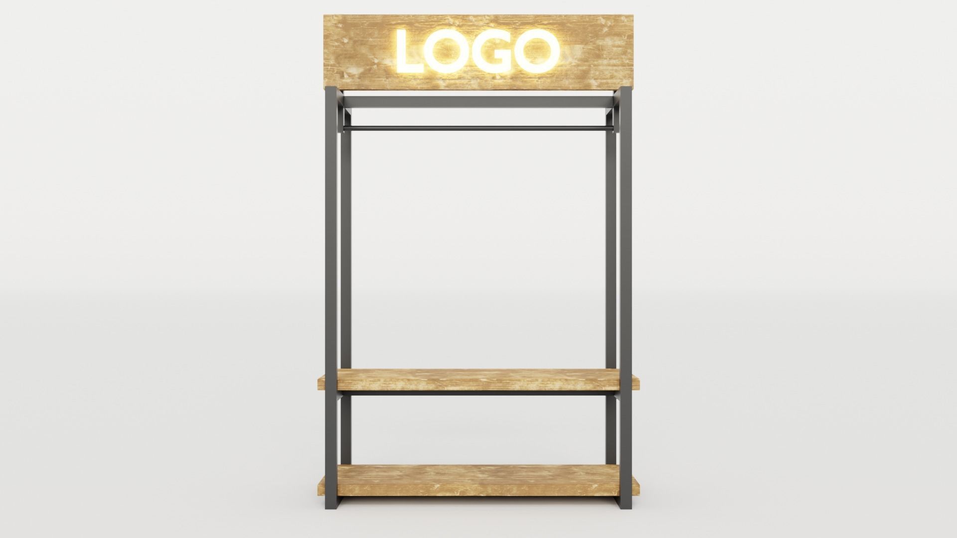 Rustica Shop Hangers set of 8 3D model_4