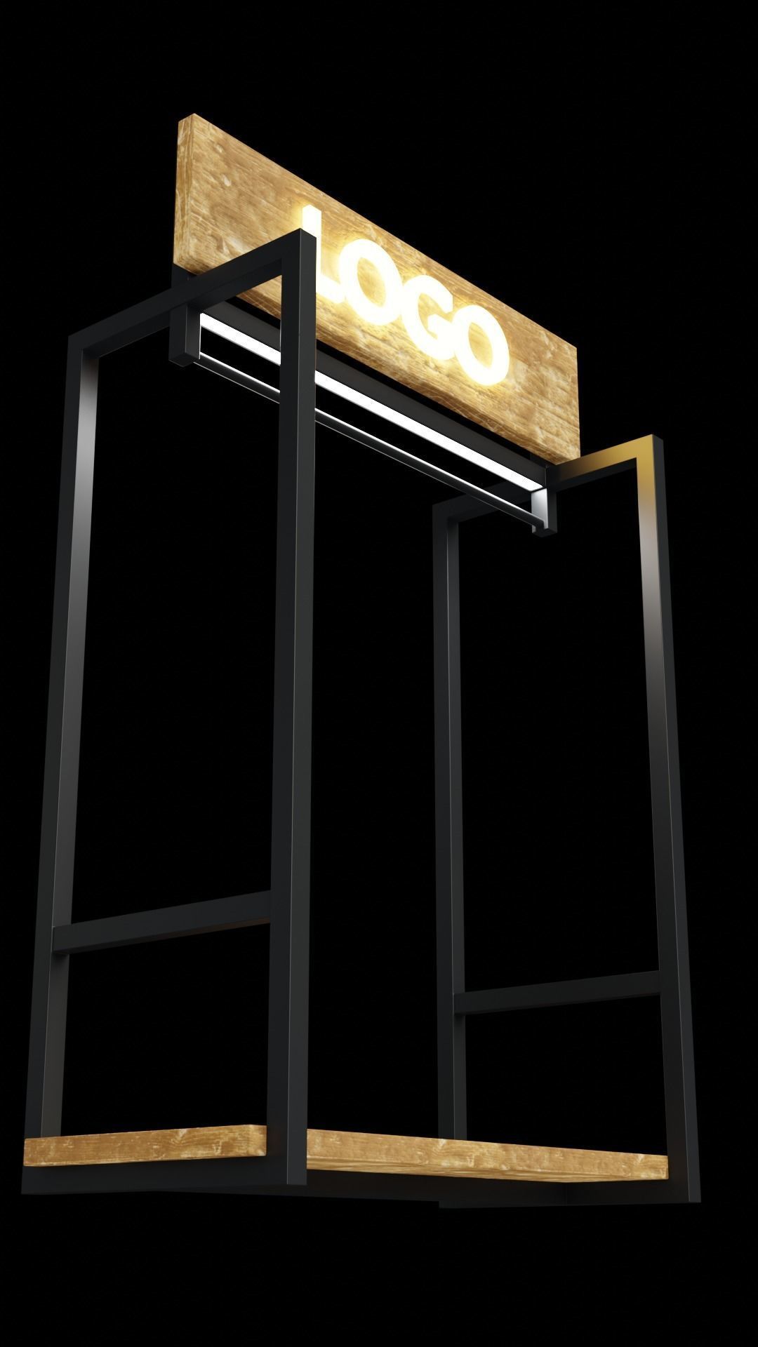 Rustica Shop Hangers set of 8 3D model_22