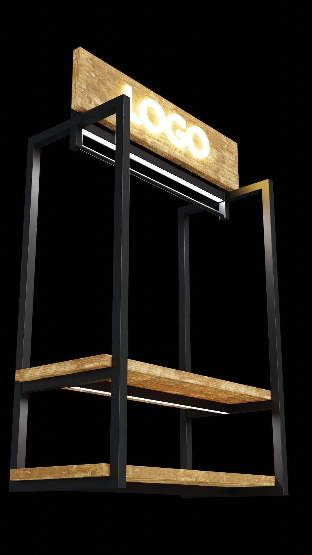 Rustica Shop Hangers set of 8 3D model_14