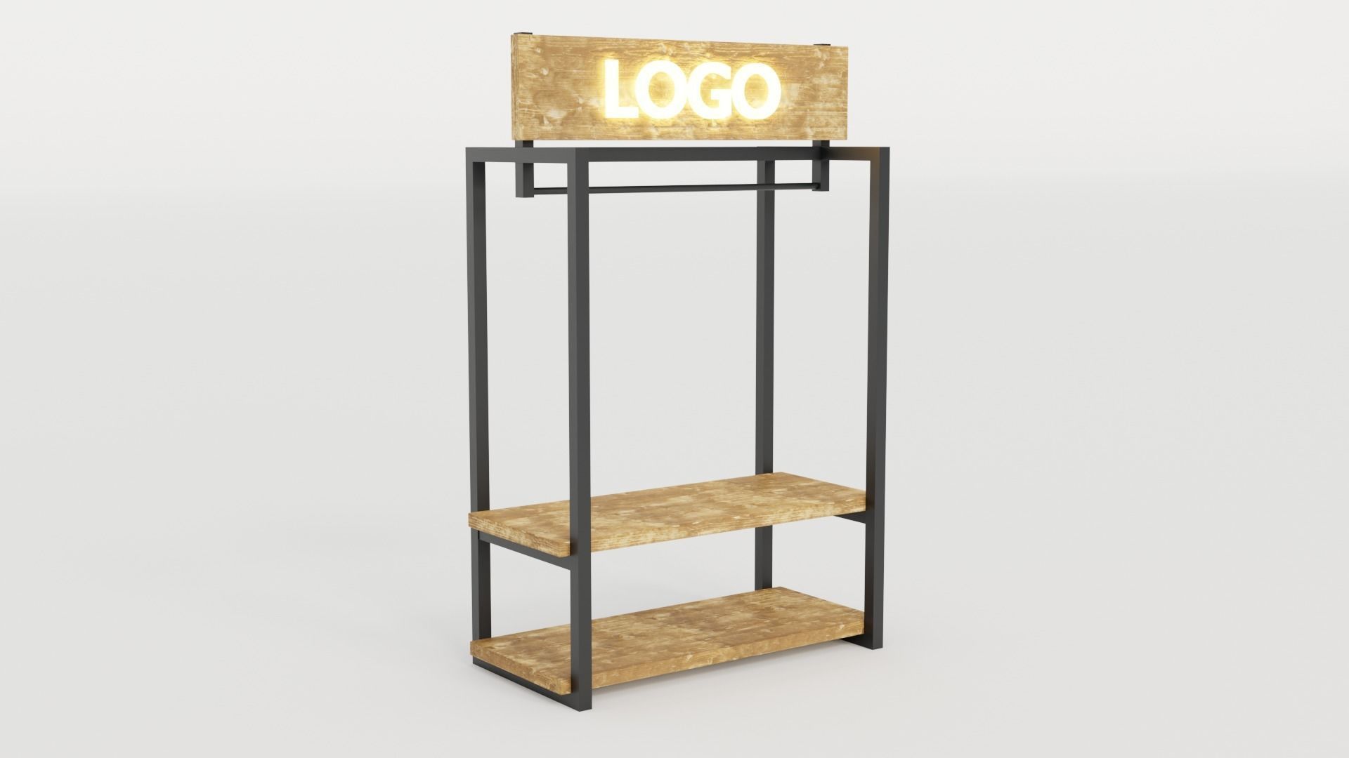 Rustica Shop Hangers set of 8 3D model_5