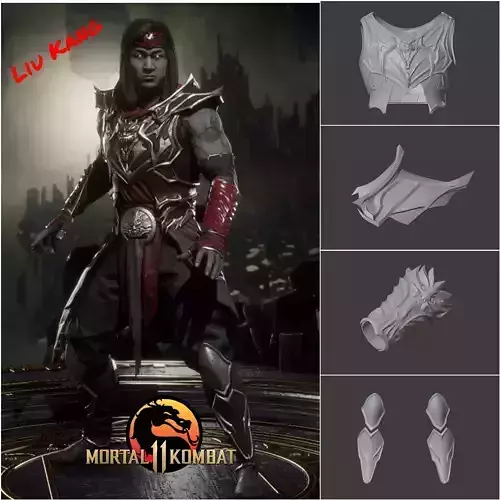 Liu Kang armor set from Mortal Kombat 11 - Hidden Wrath 3D print model