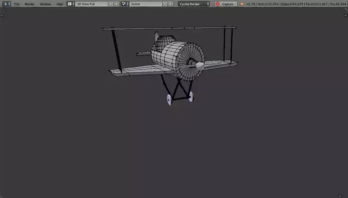 Sci Fi Stylized   Air Plane 3D Model 