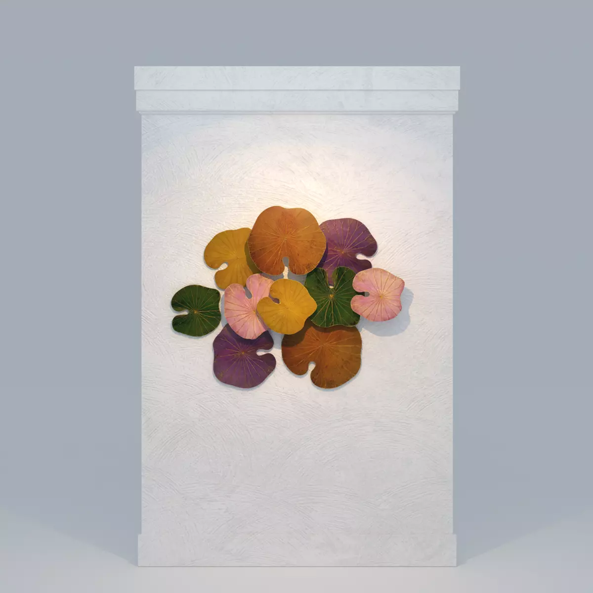 LOTUS LEAF WALL ART 01 Low-poly 3D model