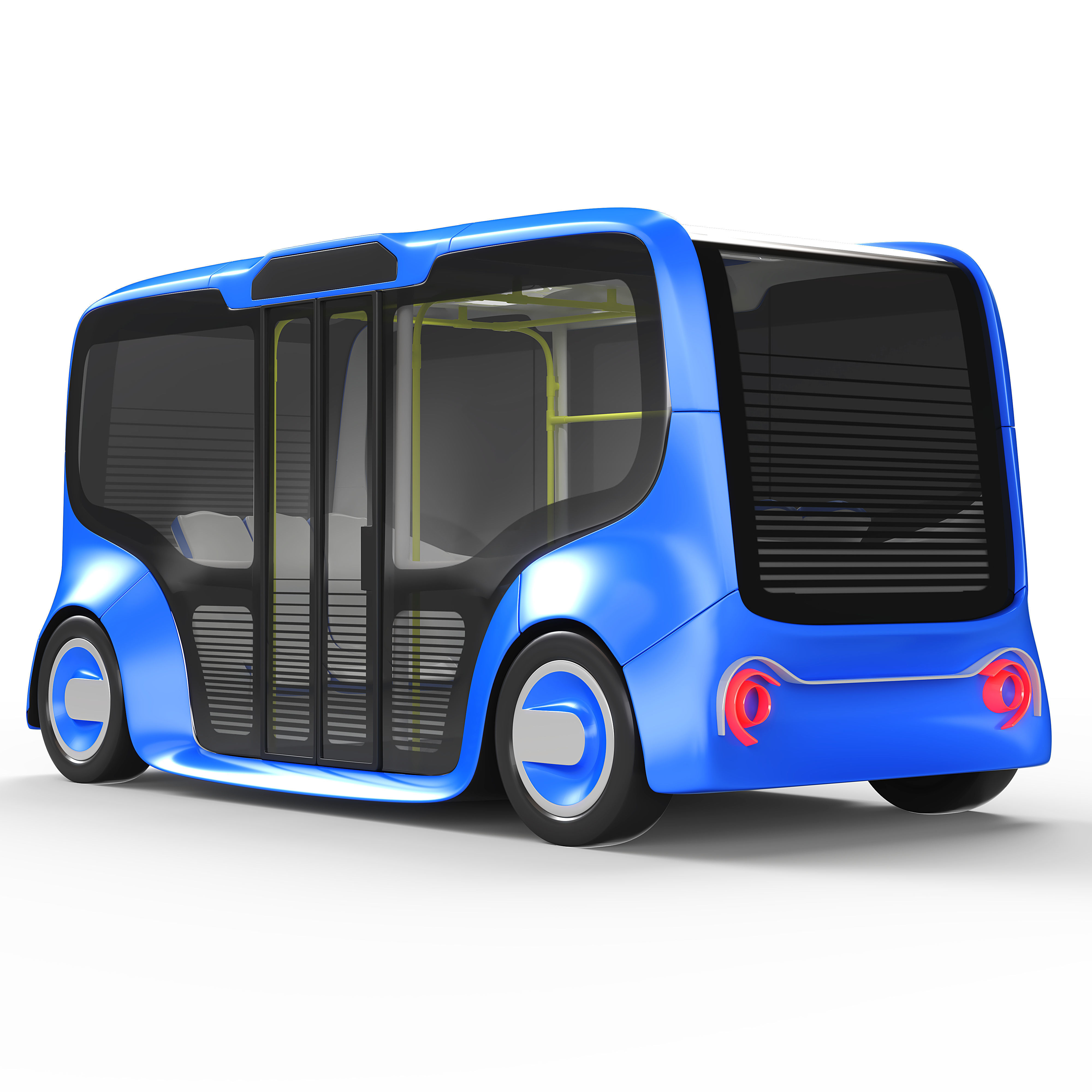 Autonomous Electric Minibus 3D model_4