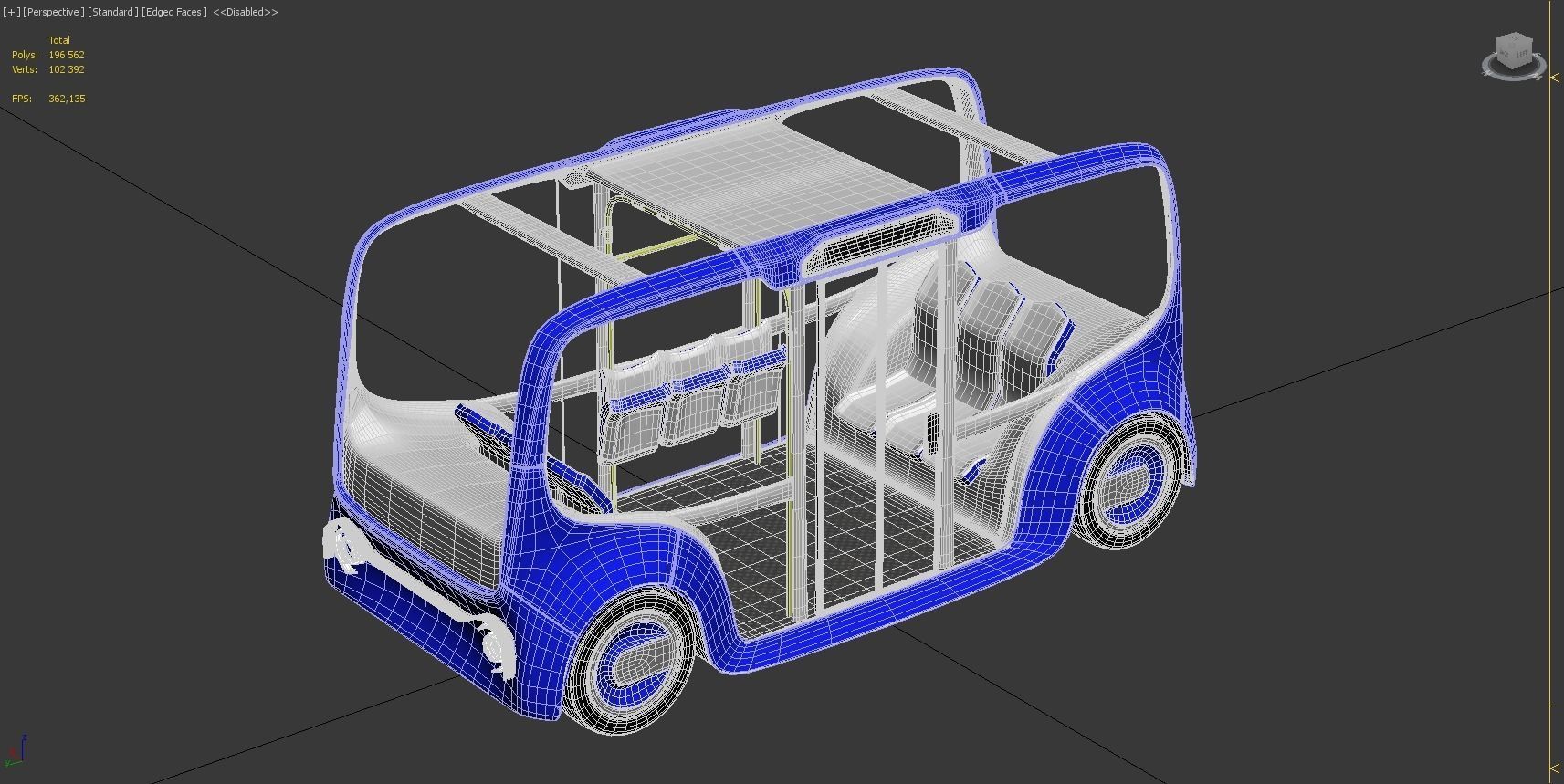 Autonomous Electric Minibus 3D model_13