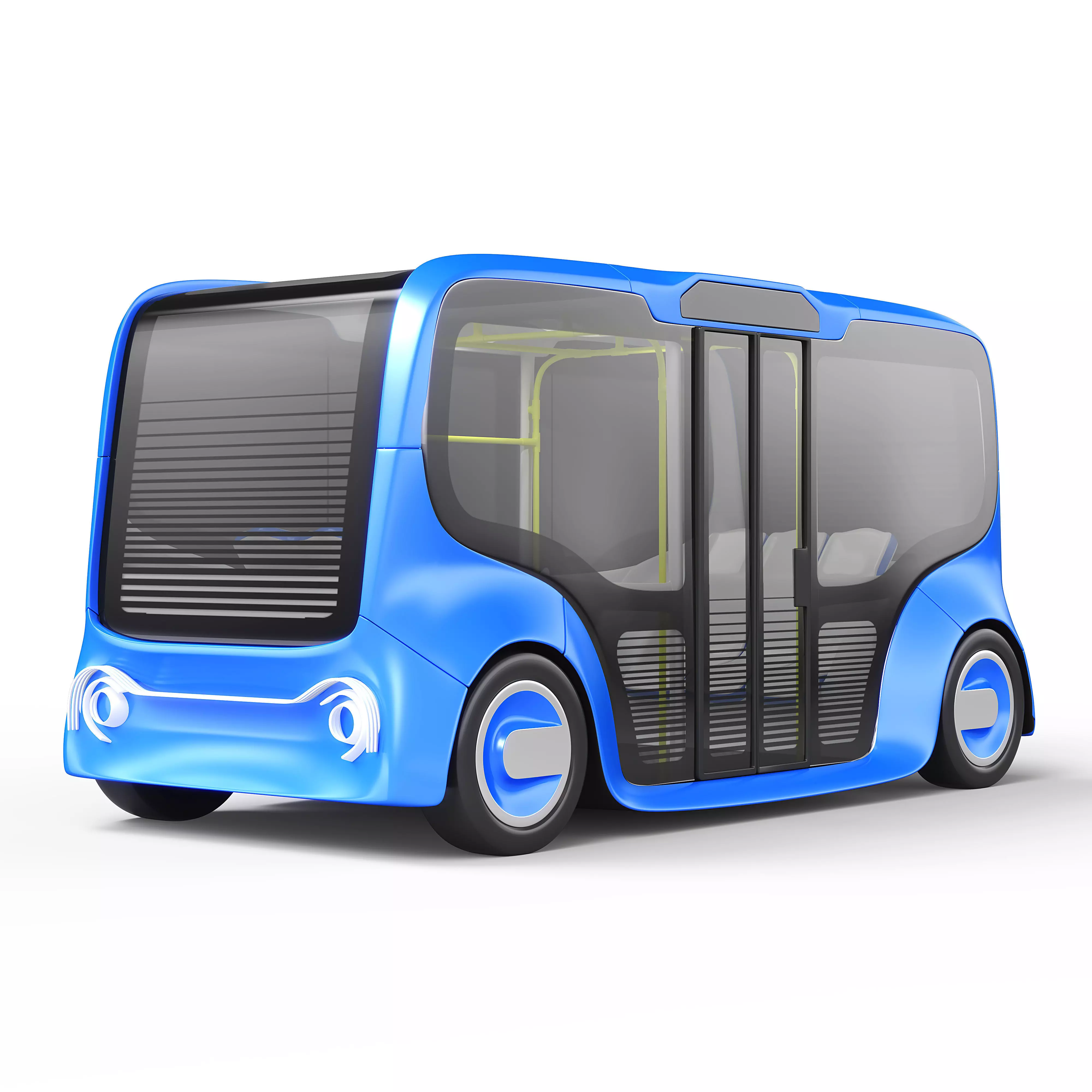 Autonomous Electric Minibus 3D model_0
