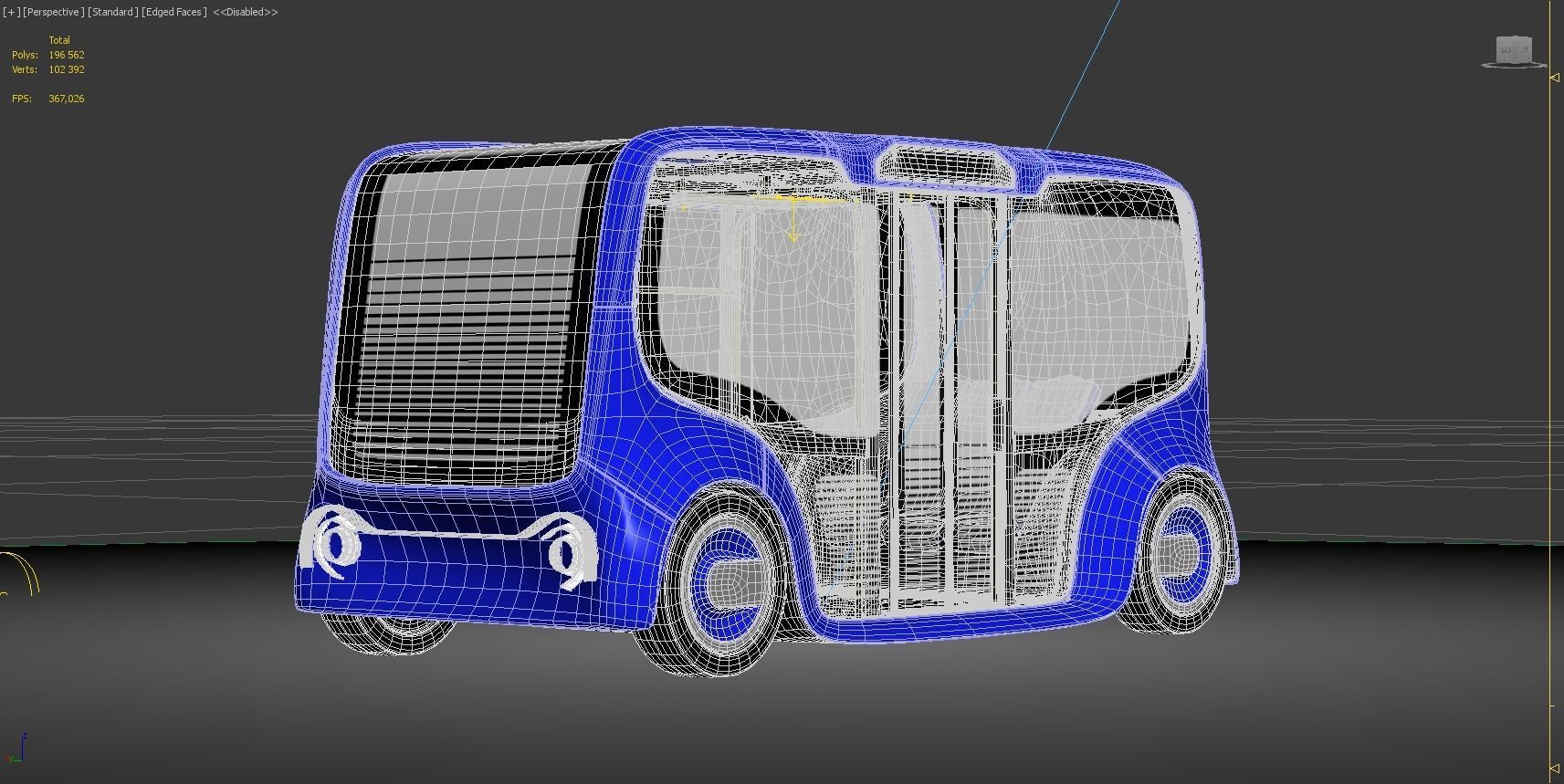 Autonomous Electric Minibus 3D model_12